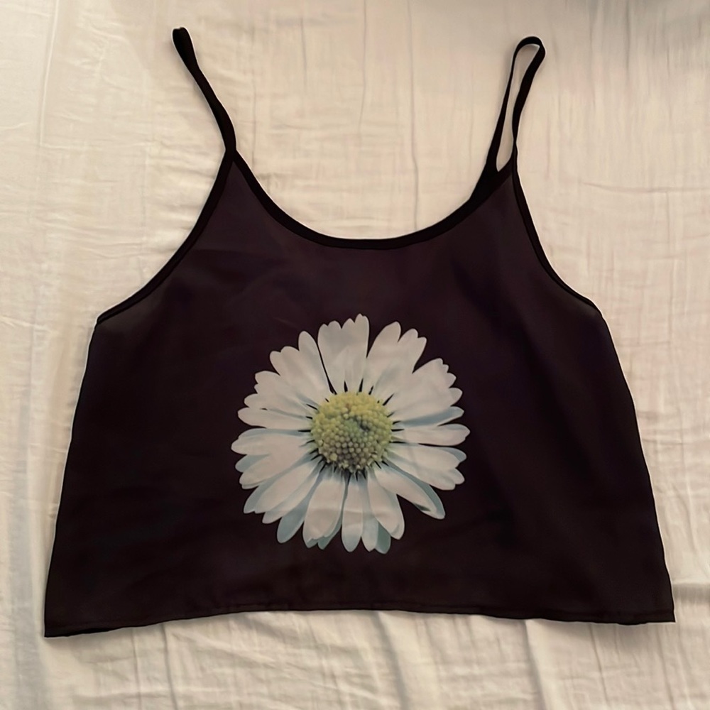 Daisy crop tank top